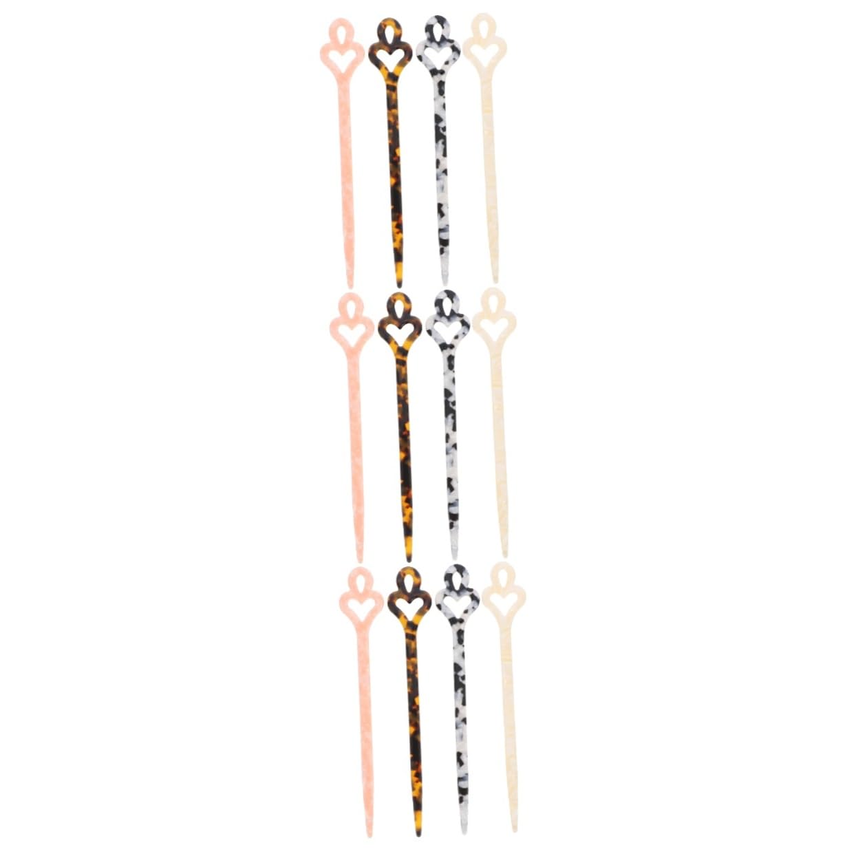 FOMIYES 12piezas Horquillas Retro Para Pelo Palillos De Acetato Para Recogidos Sujetadores De Moño Accesorios De Peinado Para Mujeres