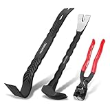 Système d'outils multifonction polyvalent : kit d'outils pratique avec pince coupante de précision, idéal pour les entrepreneurs, les charpentiers, les mécaniciens et les bricoleurs à avoir à portée de main pour un accès rapide pour effectuer diverses tâches efficacement comme enlever les clous, démonter les palettes, ouvrir les caisses et plus encore.