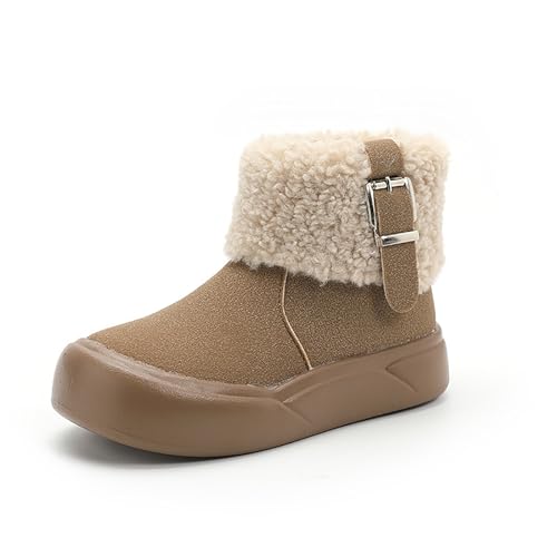 IWIHMIV Girls Snow Boots Warm Walking Outdoor Shoes with Zipper Girls Warm Ankle Boots Thickened Snow Ankle Boots4