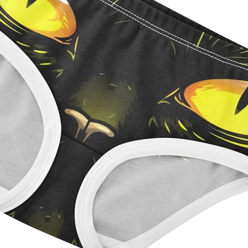 Girls Underwear Toddler 2t Cotton Cute Panties Girl Fun Print Undies Kids Briefs Glowing Cartoon Cat Eyes Black4