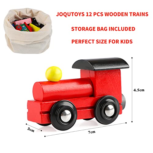 Juego de tren magnético con dominós de madera para niños miniatura 5