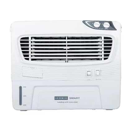 Iconic Smart Breeze 50L Air Cooler - White; with 4-Way Air Deflection, 2000 m/h Air Delivery, and Ice Chamber