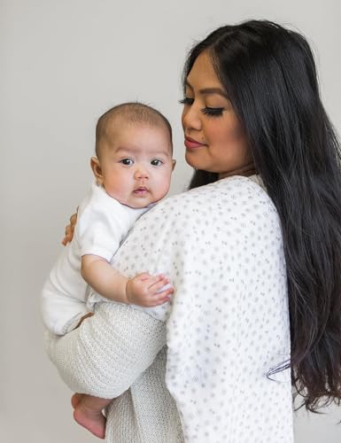 Image of Amazing Baby Muslin Swaddle Blanket for Baby Boy & Girl, Receiving Blanket for Newborn, 100% Cotton Swaddle Wrap, Baby Registry & Gift, XLarge 46 x 46 inches, Milestone Blanket, Loved Wreath