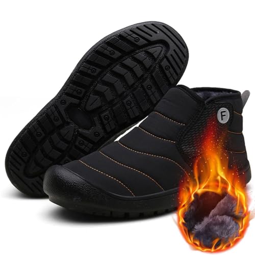 Womens Mens Winter Snow Ankle Boots Warm Fur Lining Anti-Slip Booties Sneakers Fashion Comfortable Waterproof Outdoor Walking Shoes2