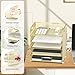 Supeasy 5 Trays Paper Organizer Letter Tray with Handle-Mesh Desk File Organizer, Paper Sorter Desk Organizer for Office, Home or School (Golden)