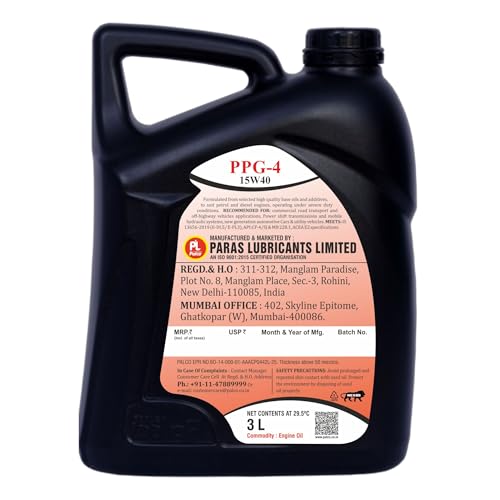 Image of PALCO PPG-4 15W40 | API:CF-4 /SJ & MB 228.1 Multigrade Engine oil for Diesel Commercial Road Transport Off Highway Vehicles | New Generation Automotive Vehicles | 3 Litres (Pack 2)
