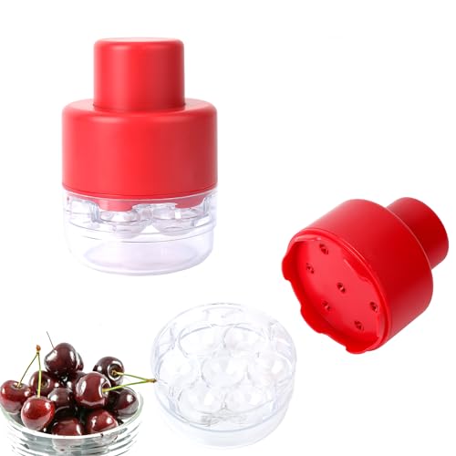 Cherry Pitter Portable Cherry Core Remover with 7 Individual Holes，Easy to Use，Multi-Function Cherries Stoner Seed Remover Tool for Making Cherry Jam