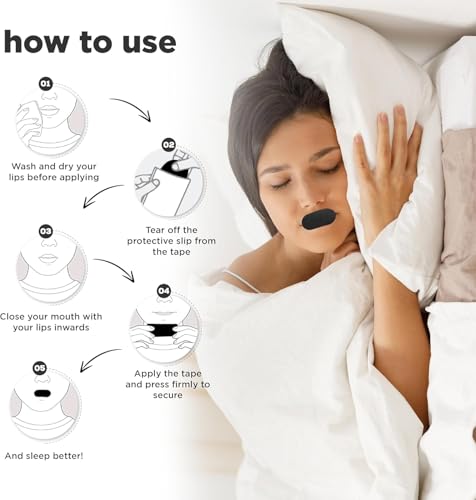 Image of Vn care 30 Pcs Sleep Strips Mouth Tape for Sleeping - Anti-Snoring Strips for Nose Breathing, Snore Reduction & Better Sleep | Hypoallergenic Adhesive Mouth Stickers for Kids & Adults (60 Pcs)