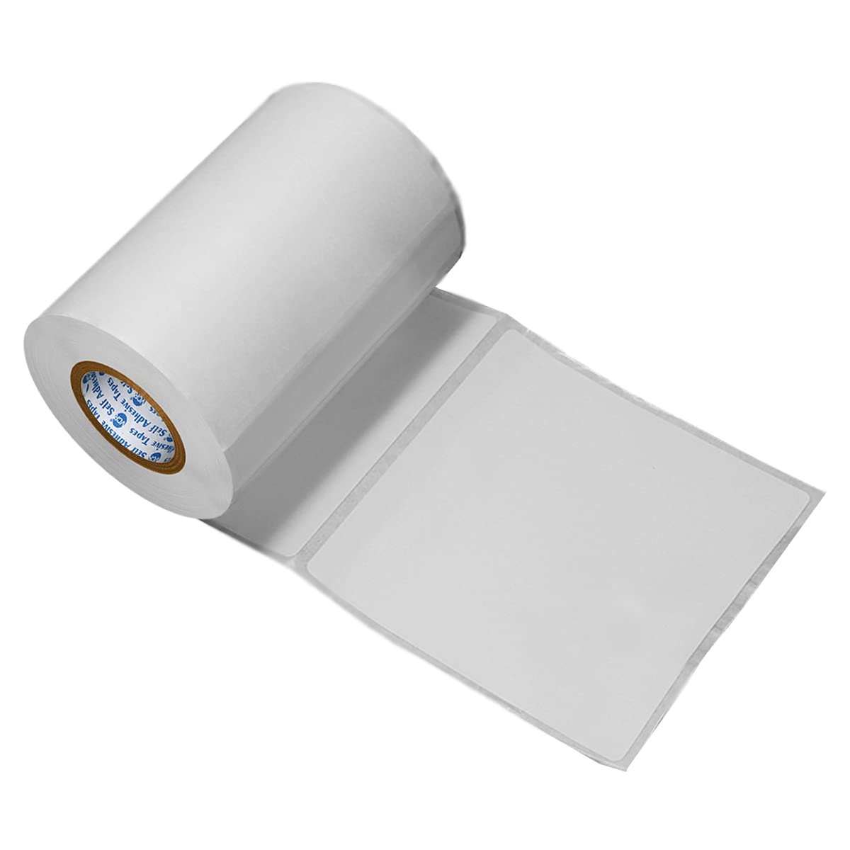 VCR 4 x 4 Direct Thermal Label Sticker - 4 x 4 inches - 100mm x 100mm - 500 Labels Per Roll - Pack of 10 Rolls - White Self Adhesive Sticker for Printing Shipping or Barcoding Labels 1 inch core