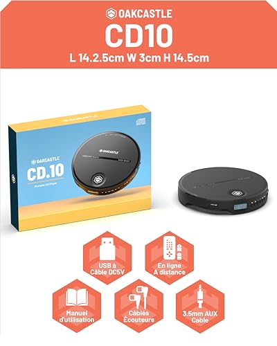 Lecteur CD portable anti-skip audio pour écouter ses disques partout - 7