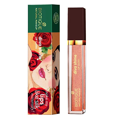 Image of Biotique Natural Makeup Diva Shine Lip Gloss, Summer Cocktail Brown