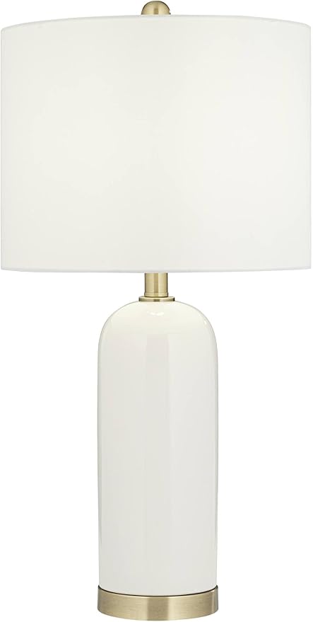 Lámpara de Mesa 360 Lighting 26" Blanca y Dorada Cerámica miniatura 2