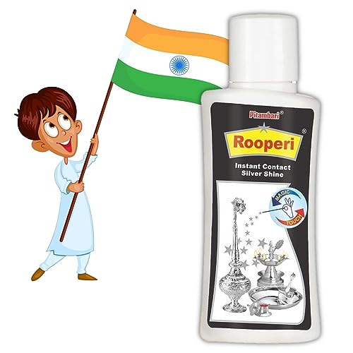 Image of Pitambari Rooperi Silver Shine, Instant Cleaner, Instant Cleaning For Jewellery, Articles And Silverware 50ml