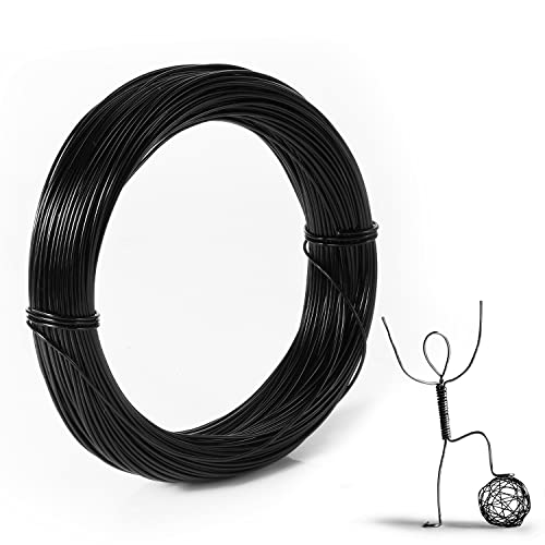 Alambre de aluminio negro de 1mm y 30m de largo para manualidades y bisutería
