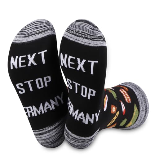 JXGZSO Germany Trip Gift Next Stop Germany Socks Germany Vacation Gift Germany Travel Socks Germany...