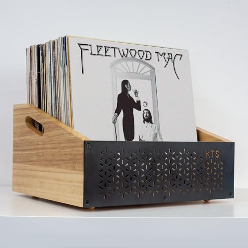 Keep Them Spinning - Caja de Vinilos Madera | Porta Vinilos | Est...