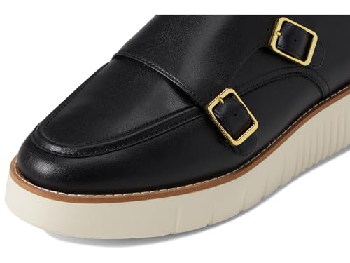 Cole Haan Cole Haan Women's Grand City Platform Monk Strap, Black/Ivory, 7.5-B US