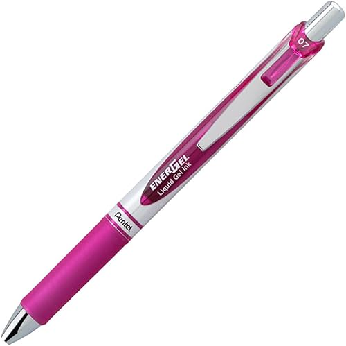 Miniatura 7 de Pentel EnerGel XM BL77 - Bolígrafo retráctil de tinta de gel líquido, 0.028 in, 54% reciclado, color magenta, paquete de 3