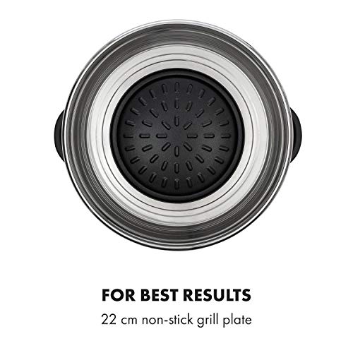 Klarstein Szechuan - Hot Pot und Grillplatte, Hot Pot Topf Volumen: 5 Liter, Hot Pot Grill 1350 Watt / 38 cm Ø, Grillplatte: 600 Watt / 22 cm Ø, Heizelement aus Aluminium, schwarz – Bild 4