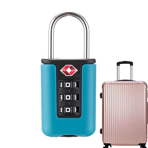 Cerradura de - Bloqueo de cable de equipaje aprobado T.sa, combinación de 3 dígitos -bloqueo de viaje con alambre de acero flexible | Candado seguro delantero, bolsa facturada, comercio