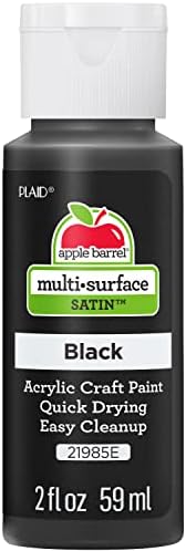 Apple Barrel Multi Surface Acrylic Paint, 2 oz, Black 2 Fl Oz