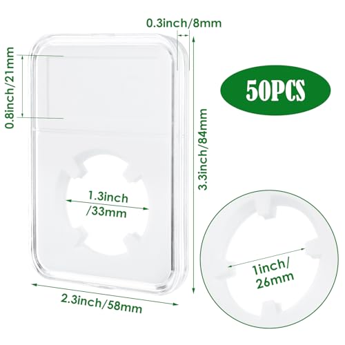 Acrux7 50 piezas porta monedas de 28 mm para coleccionistas miniatura 2
