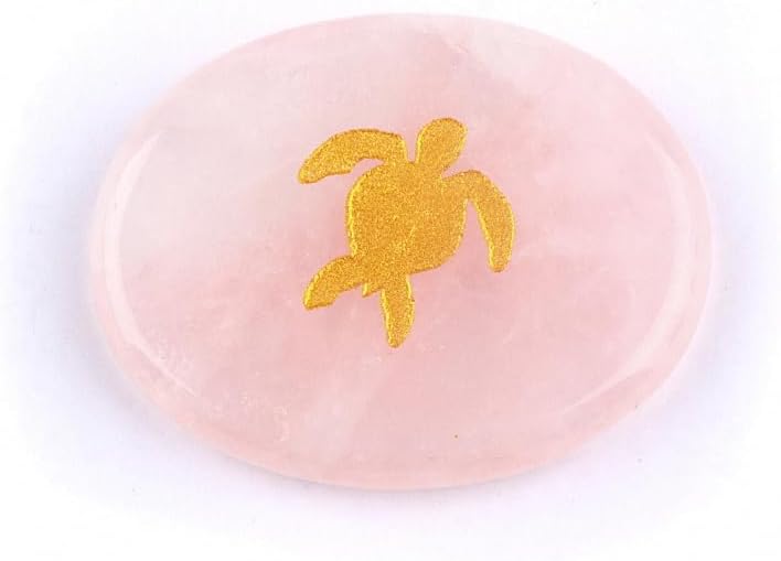 Lumisoul Carved Crystal Agate Palm Stone with Engraved Animal Pattern, Oval Tabletop décor Figurine for Desk Display, Smooth Polished Handheld Stone for Home Decoration Collection (Mixed/Random)