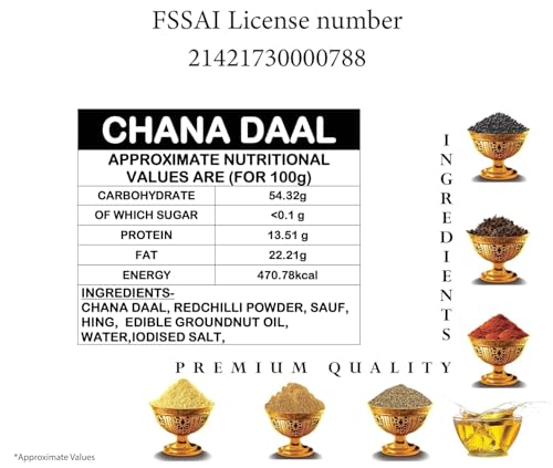Image of Santushti Namkeen Chana Dal 200gm | Authentic Spicy Snack | Made in Groundnut Oil | Crispy Crunchy Indian Sev for Tea Time, Parties, Travel, Office and Everyday Snacking