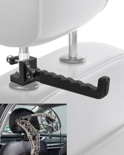Aluminum Headrest Bow Hanger - Twist-On 2.0 Universal Bow Hangers - for Truck/SUV/Car, Holds Compound/Recurve Bows & Hunting Gear - Boddy Accessories for Truck