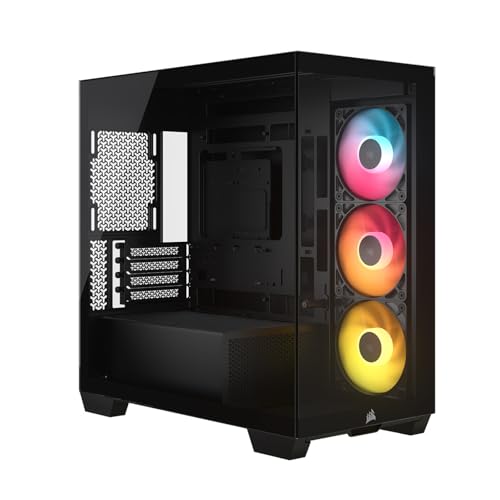 Image of CORSAIR 2800X RS-R Reverse Fan ARGB Micro-ATX PC Case - 3X Fans Included, Panoramic Glass, Modular Customization, GPU Anti-Sag, Reverse Connection Motherboard Compatible - Black