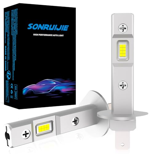 Ampoule Canbus LED H1 16000LM anti erreur, lampe auto 6000K blanche remplacement halogène 1:1