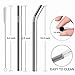 Vinaco Stainless Steel Smoothie Straws, 0.4'' Extra Wide Reusable Metal Drinking Straws for Milkshake, Smoothie, Beverage, Set of 6 with 1 Cleaning Brush (3pcs 10.5'' Bent |3pcs 8.5'' Straight)