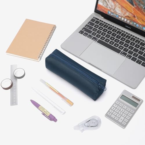 Image of Pencil Case Small Zipper Pen Pouch for School Office Art Supplies Stationery Organizer Bag for Pens Markers(Royal blue /Oxford)
