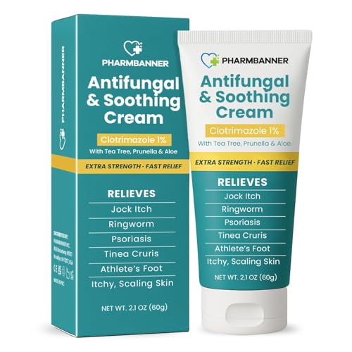 Antifungal Cream for Athletes Foot Ringworm & Groin Fungal Infection Helps Relieve Itching Redness & Scaling Fast-Absorbing Non-Greasy