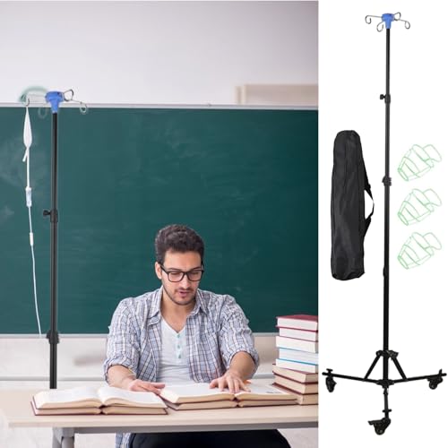 Support perfusion pliable à roulettes pour sécuriser les soins intraveineux
