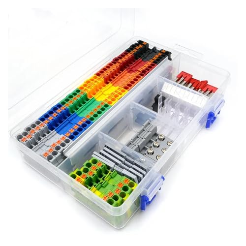 Kit de bloque de terminales de riel DIN PT2.5 con conector de resorte 12 AWG