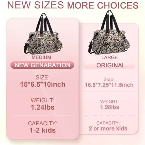 Image of Pritent Diaper Bag - Baby Diaper Bag Waterproof Large Maternity Travel Baby Bag for Mom and Dad