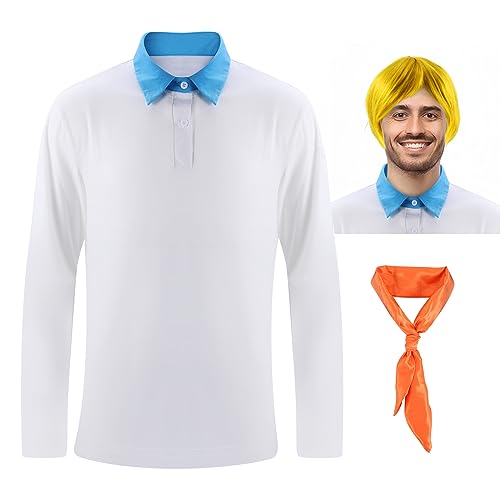 Halloween Costume Fred Outfit Shirt,Long Sleeve Novelty...