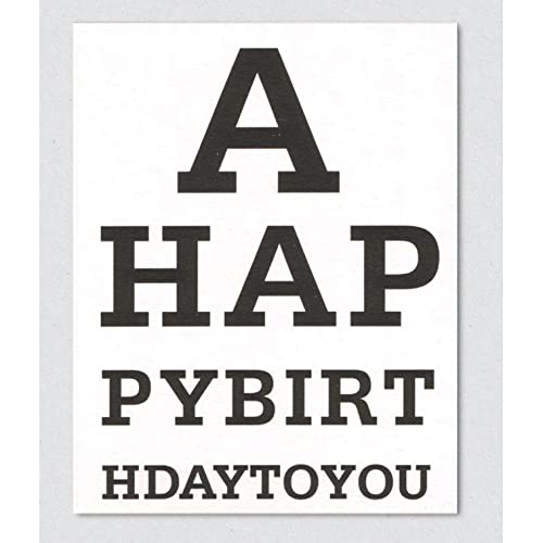 Lisa Jones StudioLithograph Print Cards: Print Card (Happy Birthday Eye Test)