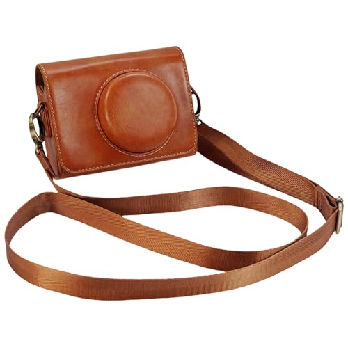 Funda para cámara Sony ZV-1F en cuero PU marrón miniatura 1