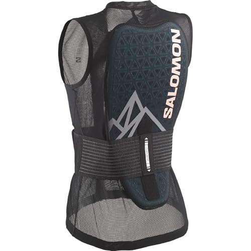 Salomon Flexcell Pro Vest, Protezione Schiena Sni Snowboard MTN da Donna: Protezione Adattabile, Traspirabilità, e Facile da Regolare, Nero, L