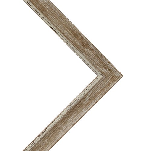 Frames by Post Nordischer, brauner Bilderrahmen mit altaussehender Patina, bestehend aus Holz und Glas, 25,4 x 20,3 cm – Ansicht 3