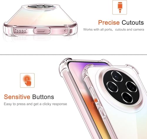 Image of Lustree Compatible with vivo T4 5G Back Cover| Clear + TPU Case with 4 Corner Air Cushion Protection & Camera Protection | Slim& Stylus Cover for vivo T4 5G