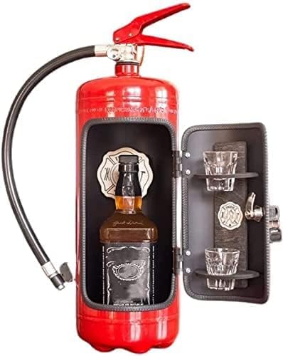 Bankeep Mini Bar extincteur Fantaisie en Forme d'extincteur - Décoration en Forme d'extincteur - pour Amateurs de Whisky, Pompier, Fait à la Main