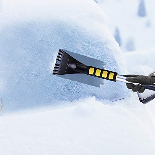 LOFTEK Snow Brush and Ice Scraper for car - 30.5\" to 39\" Extendable, Durable, Anti-Scratch Tool with Foam Grip for Removing Snow and Ice from The Windshield of The Car Easily
