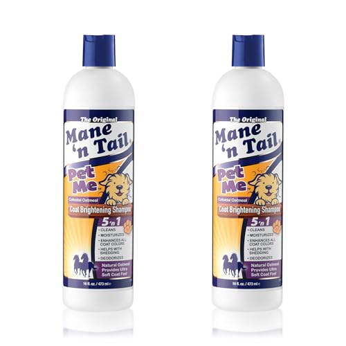 Mane 'n Tail Pet Me Coat Brightening Shampoo with Creamy Shea Butter, Argan Oil and Omega 6 & 9 (2 Pack)