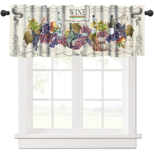 wlsgdsg Retro Grape Wine Valance