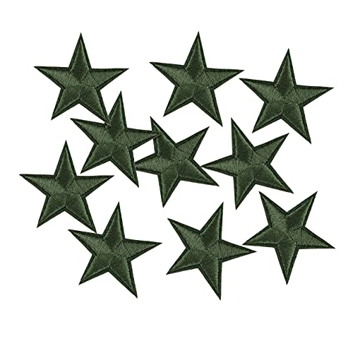 10 Stück Stern Patches bestickt Sterne Motiv Abzeichen Aufnähen Aufbügeln Applique Patch für Kleidung Jeans T-Shirt Cover