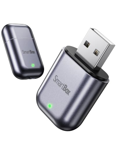 Image of Burnt Sugar Wireless Carplay Adapter for iPhone 2026 Upgraded, Ultra-Mini USB for Apple Car Play Convert Wired to Wireless, Stable Low-Lag GPS Plug & Play for iOS 10+ & Cars from 2016+ (Light Gray)