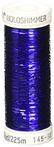 Hilo metálico Holoshimmer poliéster azul oscuro 250 yd miniatura 1